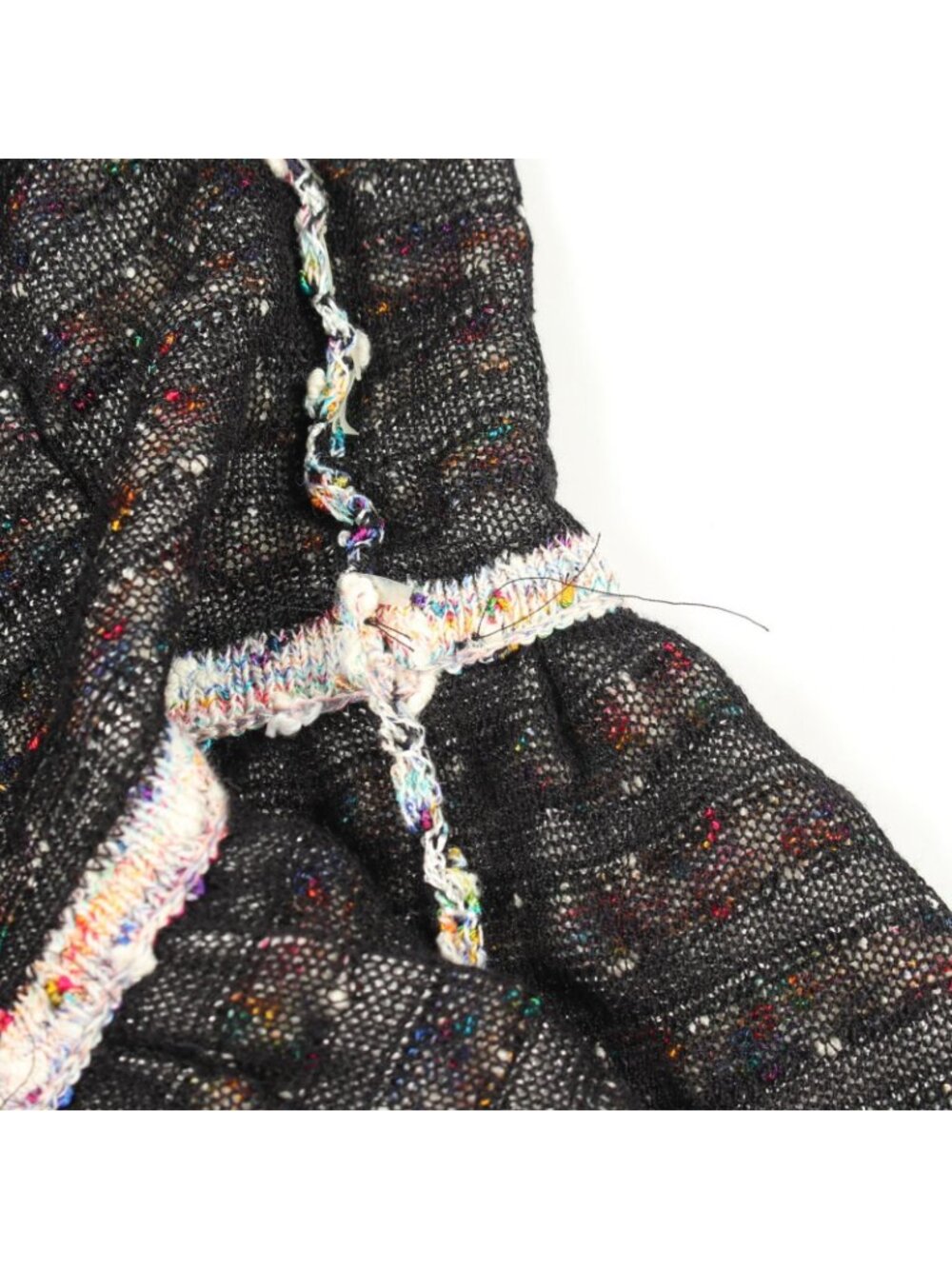Chanel Dress Sleeveless Border White Multi Color Rayon Cotton - Picture 6 of 10
